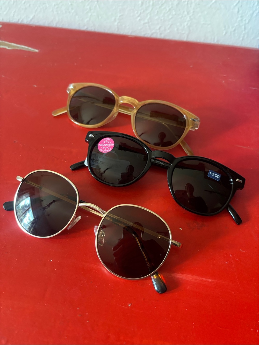 Peepers Womens Polarized Sunglasses Set - Yellow Black Gold